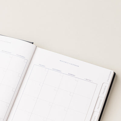 Planificador personal sin fechas con calendario