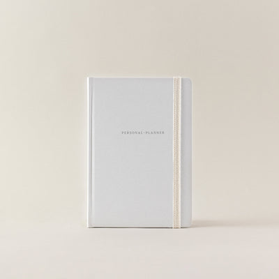 Planificador personal sin fechas sostenible gris