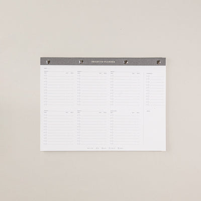 Mi bloc de notas con planificador de proyectos para trabajo por proyecto. Para una planificación de proyectos, con un to do list en un bloc de notas A4.