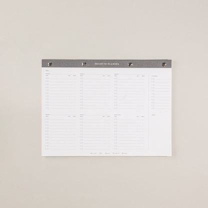 Mi bloc de notas con planificador de proyectos para trabajo por proyecto. Para una planificación de proyectos, con un to do list en un bloc de notas A4.