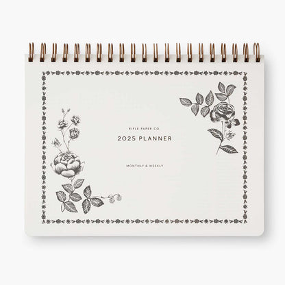 Agenda Planificador 2025 English Rose espiral superior 12 meses - Rifle Paper