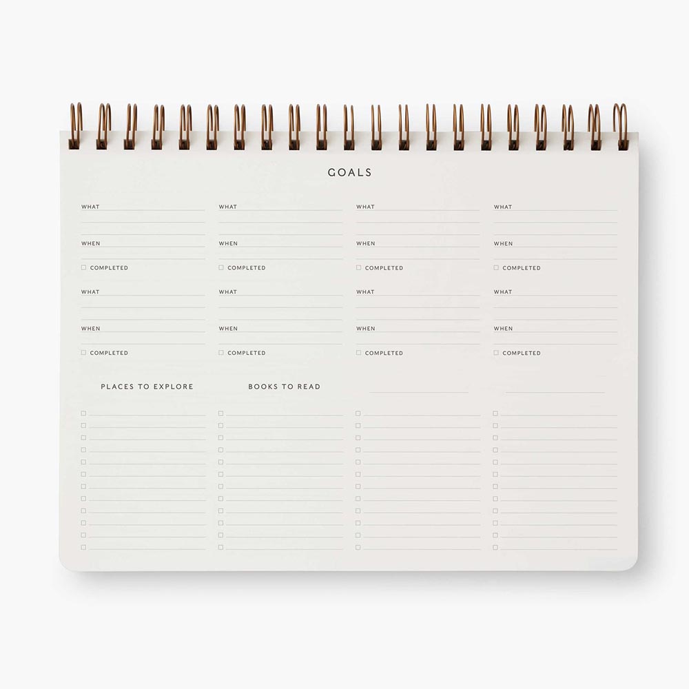 Agenda Planificador 2025 English Rose espiral superior 12 mesos - Rifle Paper