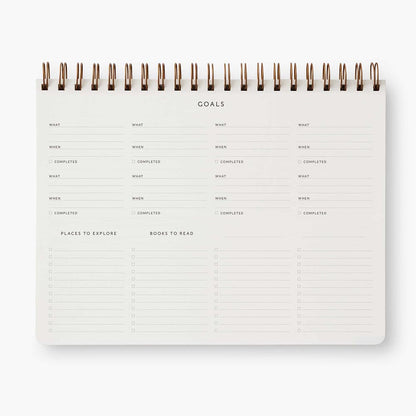 Agenda Planificador 2025 English Rose espiral superior 12 meses - Rifle Paper