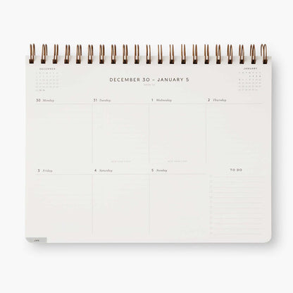 Agenda Planificador 2025 English Rose espiral superior 12 meses - Rifle Paper