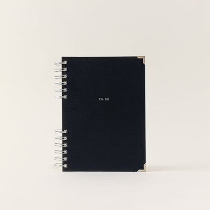 Planificador de tareas sostenible negro