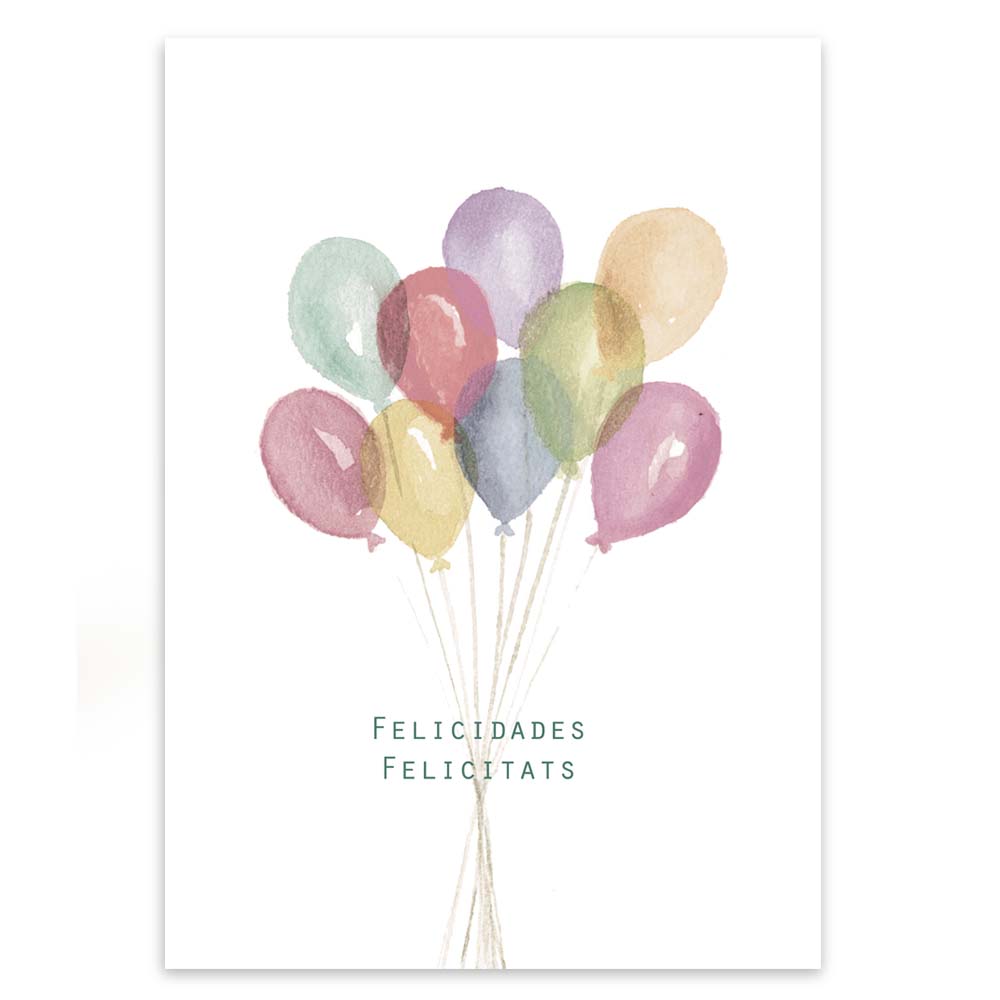 Postal A4 Globos