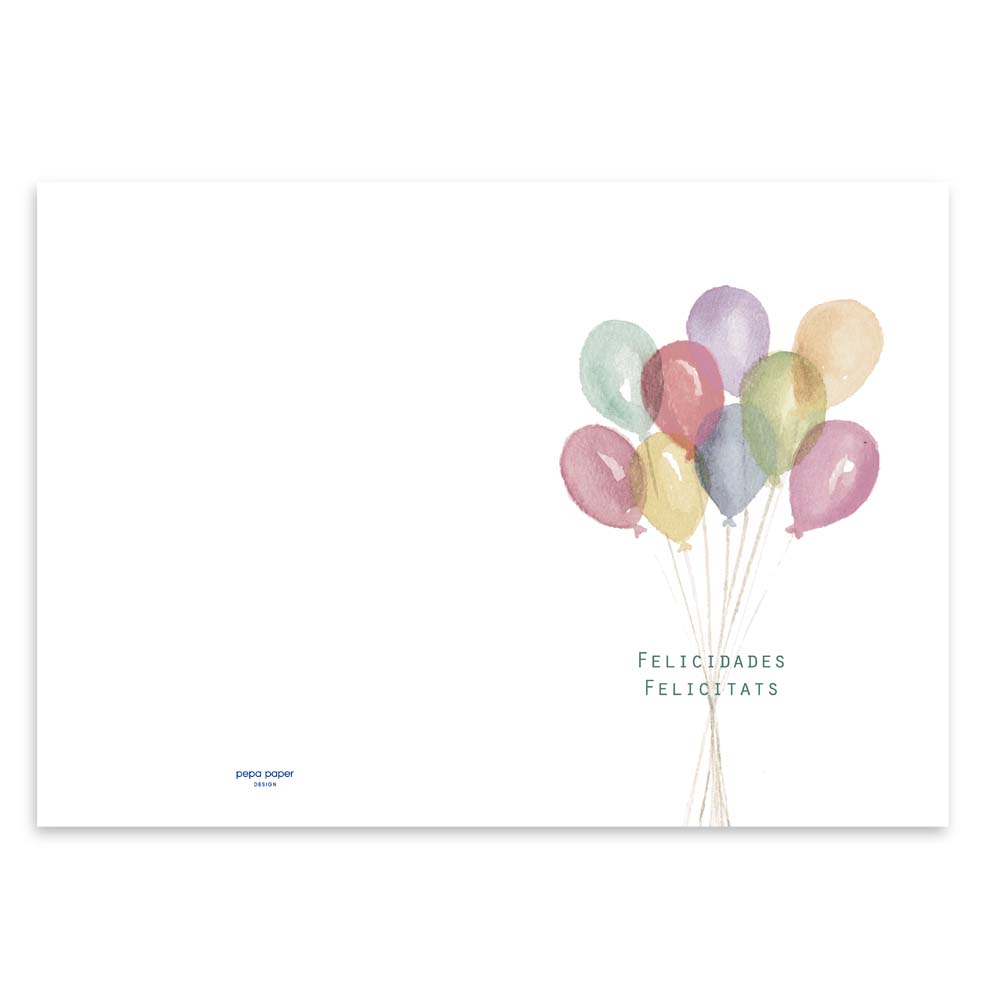Postal A4 Globos