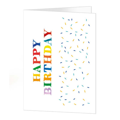 Postal A4 happy Birthday Confetti