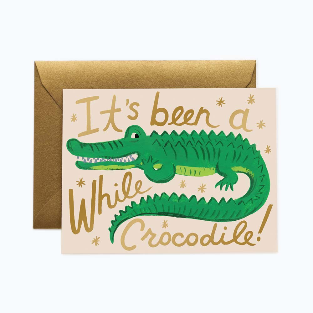 Tarjeta Postal It's Been a While Crocodile - Rifle Paper