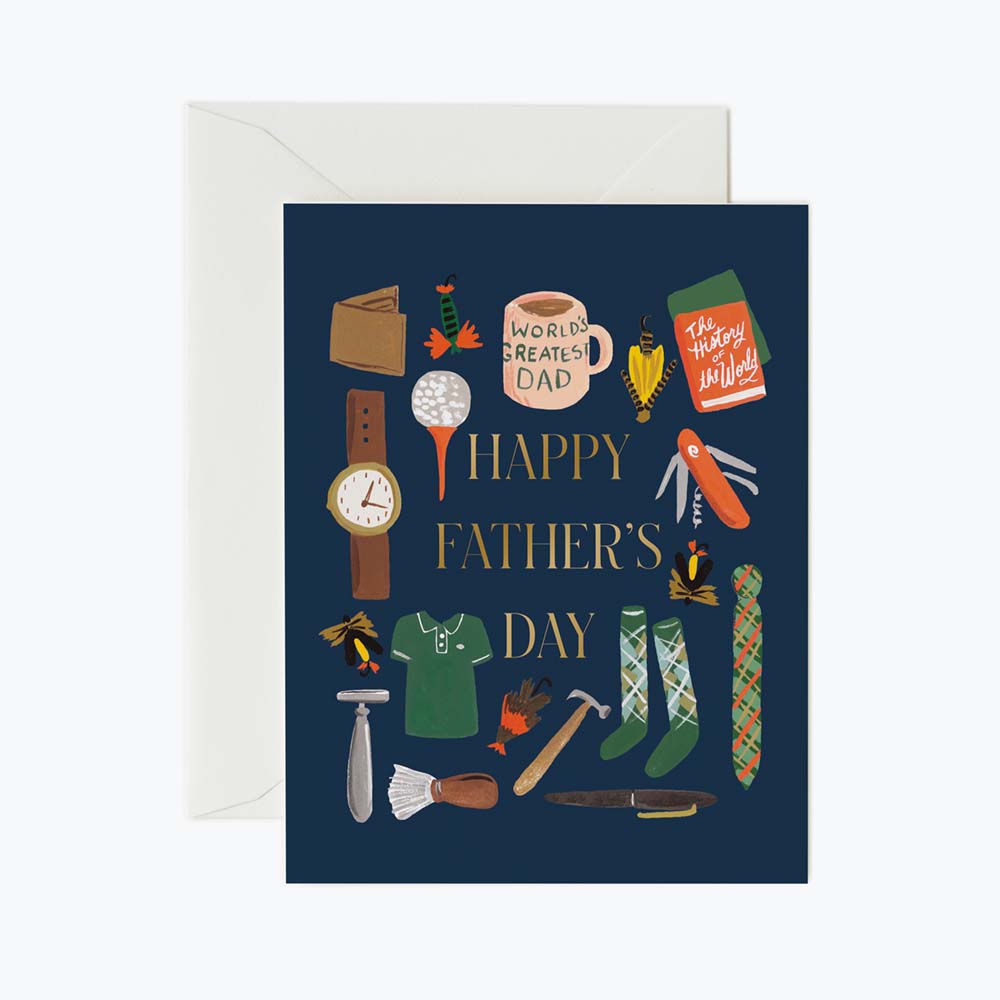 Targeta Postal Dia del Pare -Dad's Favorite Things - Rifle Paper Co