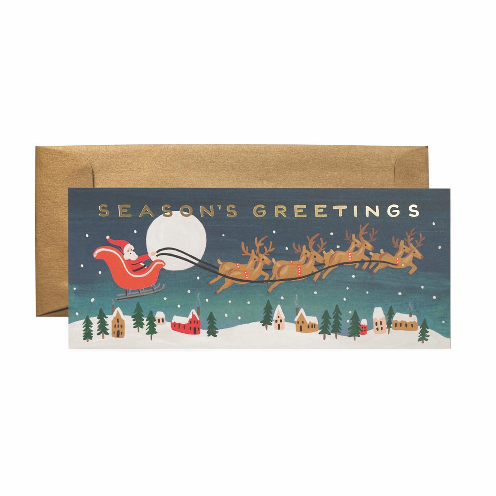 Postal Navidad Santa's Sleich No. 10