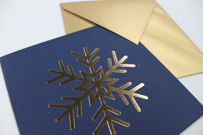 Blue Christmas Snowflake Card