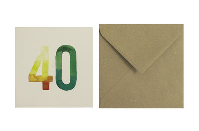 Postal Números Aquarel·les 40