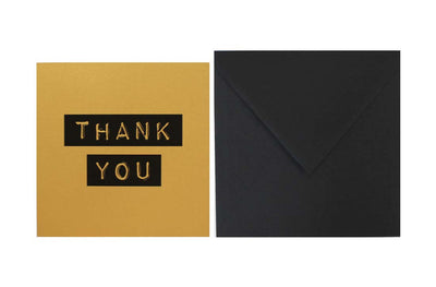 Gold Thank You Postcard