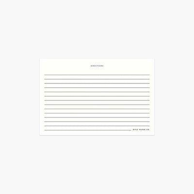 Fitxes de Receptes Charcoal Sppon Recipe Cards - Rifle Paper Co.