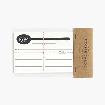 Fitxes de Receptes Charcoal Sppon Recipe Cards - Rifle Paper Co.