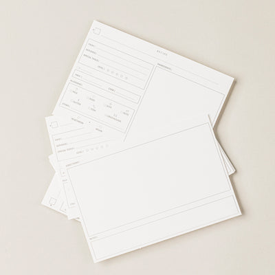 Diseño caja de recetas para recetarios hecho a mano, artesanal para crear ficha de recetas con diseño para escribir tus recetas semanales en muchas sostenibles hechas de papel de piedra.