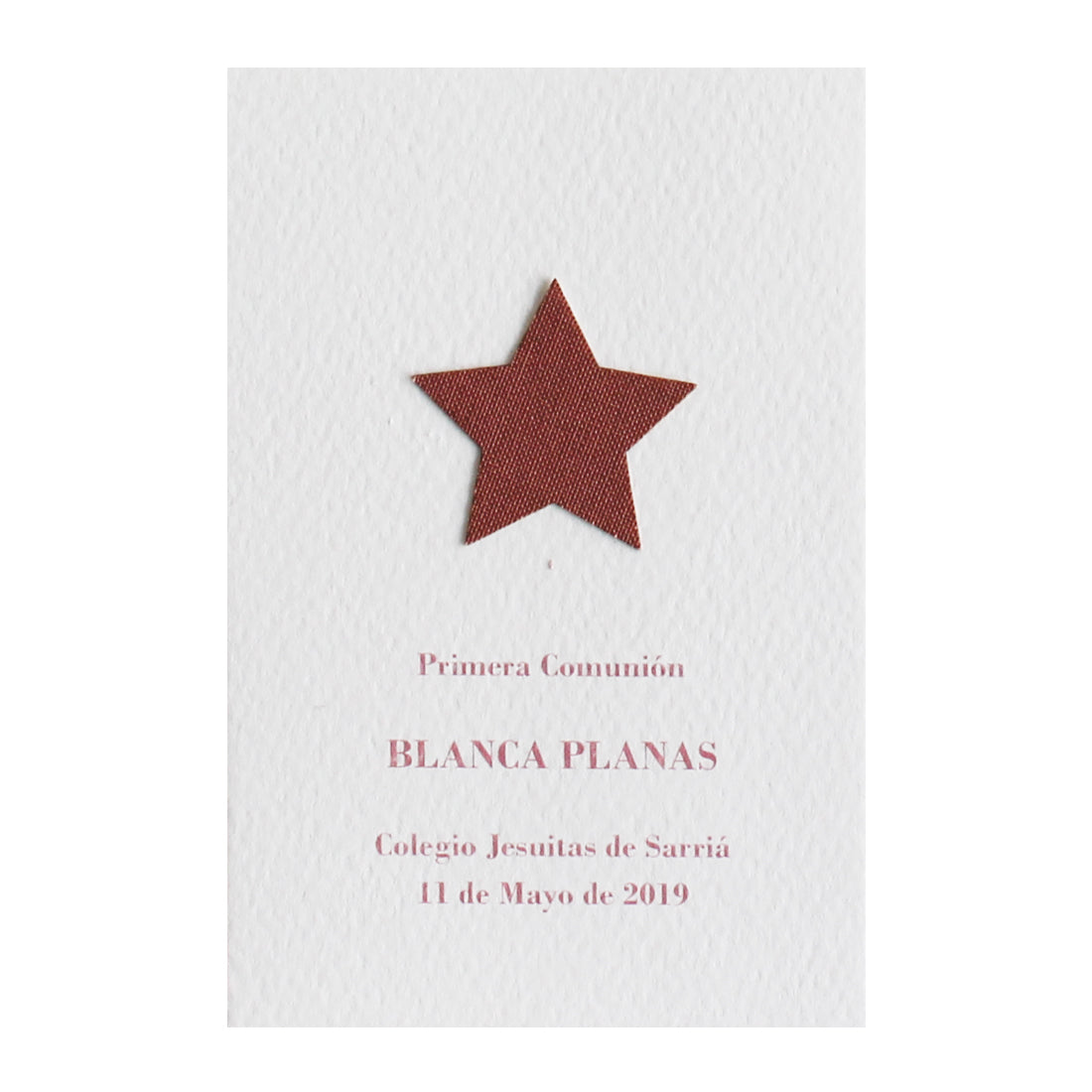 Estampa Comunión Estrella tela