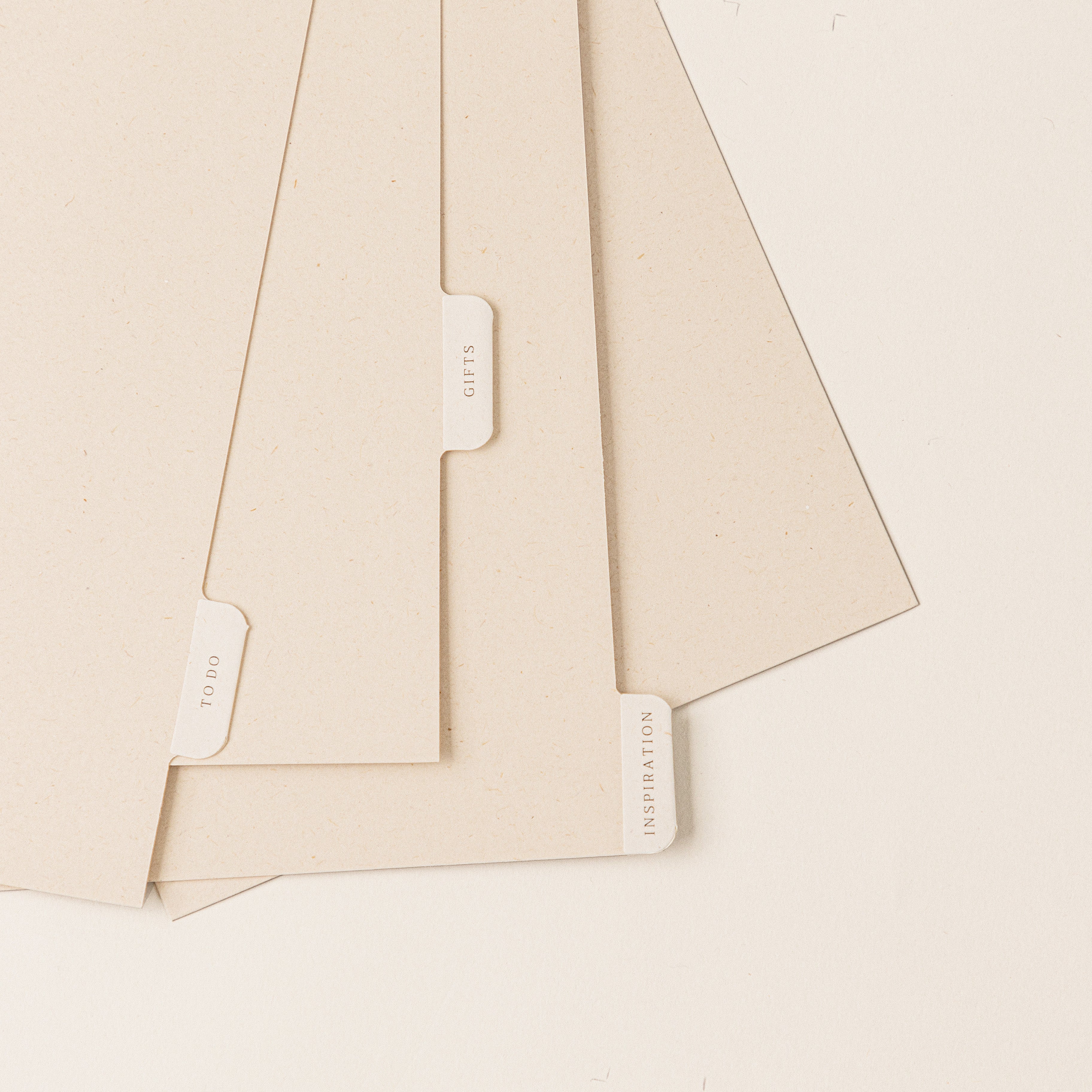 Recambio separadores de papel reciclable para organizacion