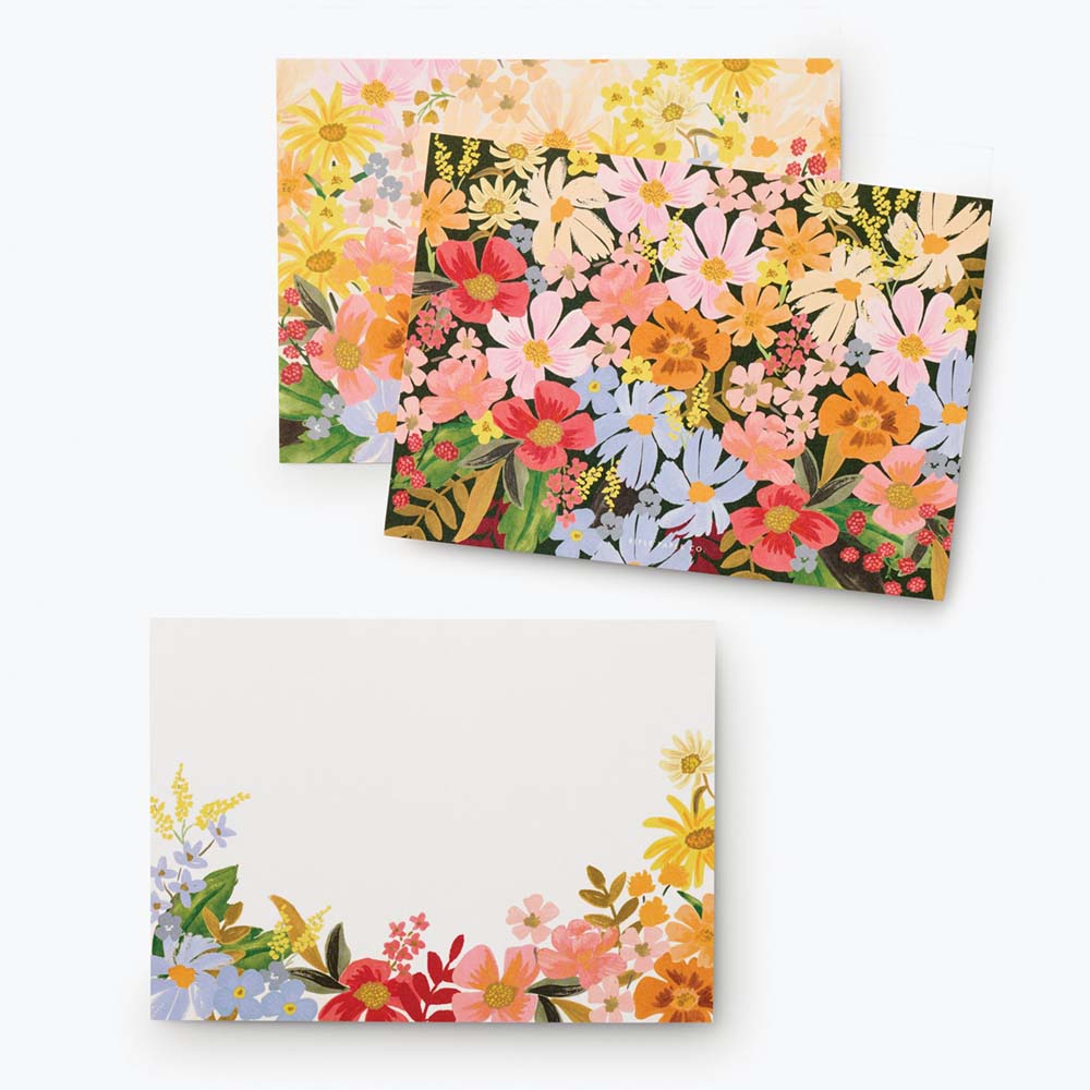 Set de 12 tarjetas para notas Marguerite - Rifle Paper co.