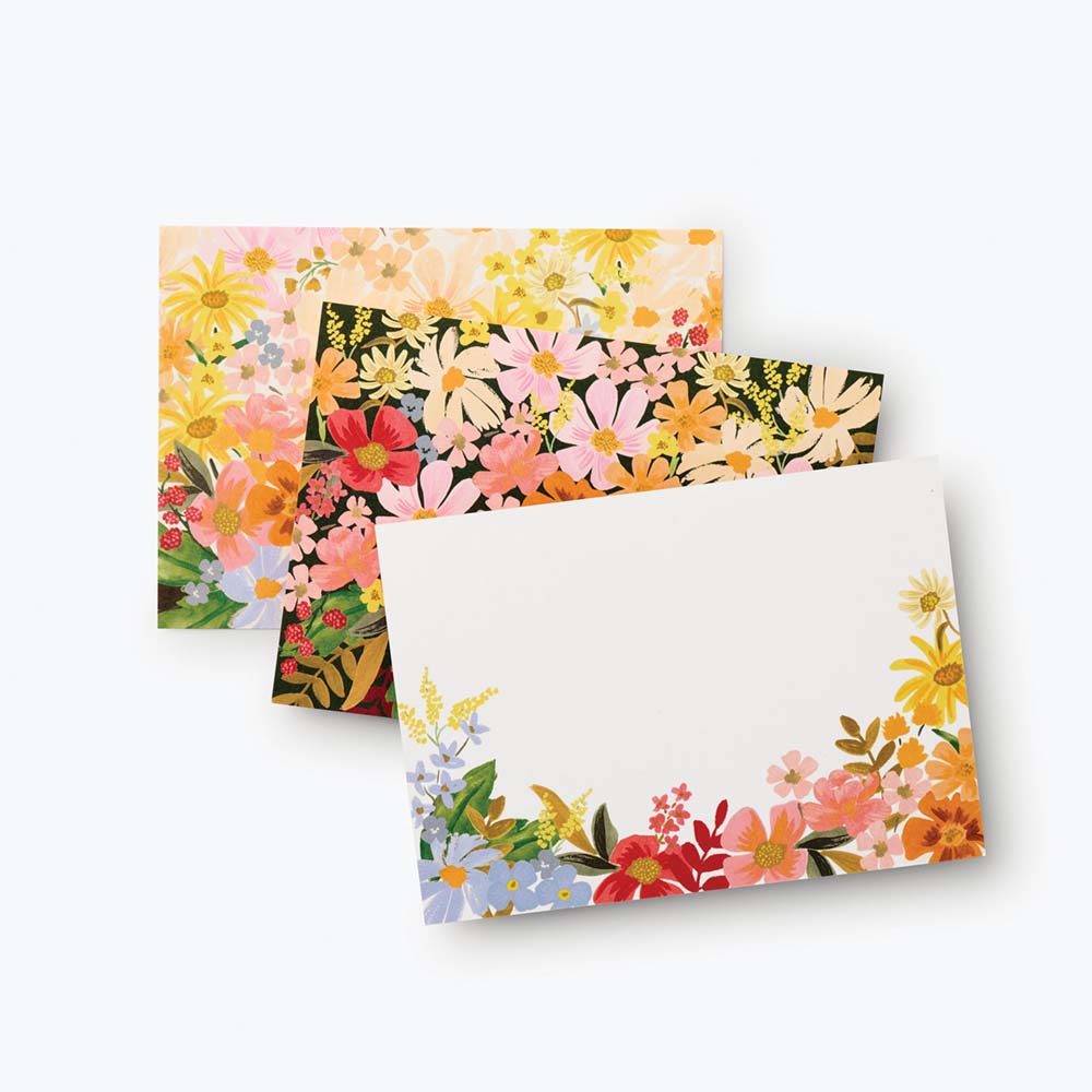 Set de 12 tarjetas para notas Marguerite - Rifle Paper co.