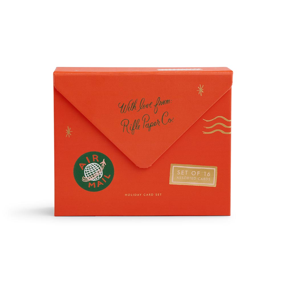 Caja con 16 postales navideñas - Holiday Wishes - Rifle Paper