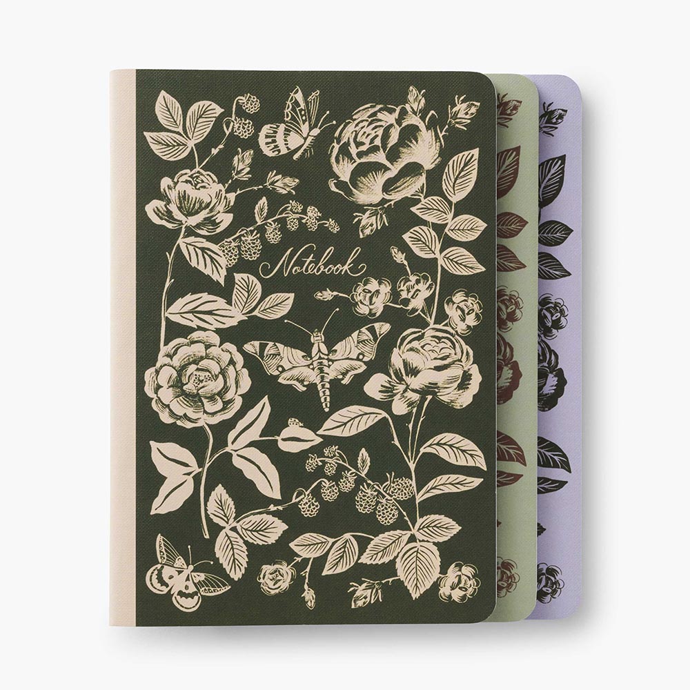Pack 3 libretas cosidas English Rose - Rifle Paper