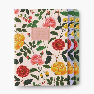 Pack of 3 Roses stitched notebooks - Rifle Paper