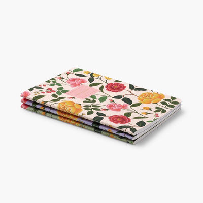 Pack of 3 Roses stitched notebooks - Rifle Paper