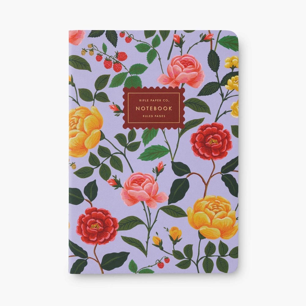 Pack 3 libretas cosidas Roses - Rifle Paper