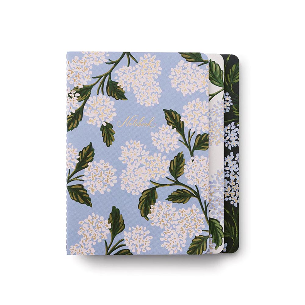 Pack 3 libretas cosidas Hydrangea - Rifle Paper co.