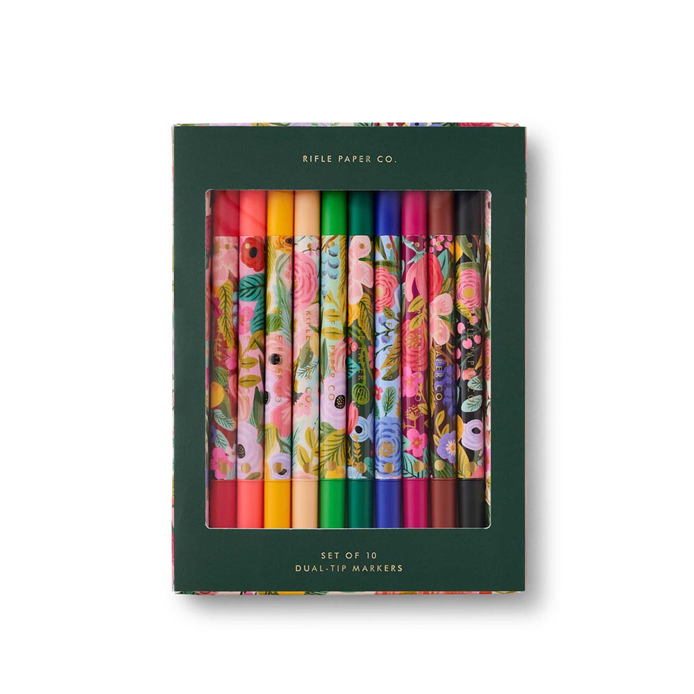 Set de 10 marcadores doble punta Garden Party - Rifle Paper co.