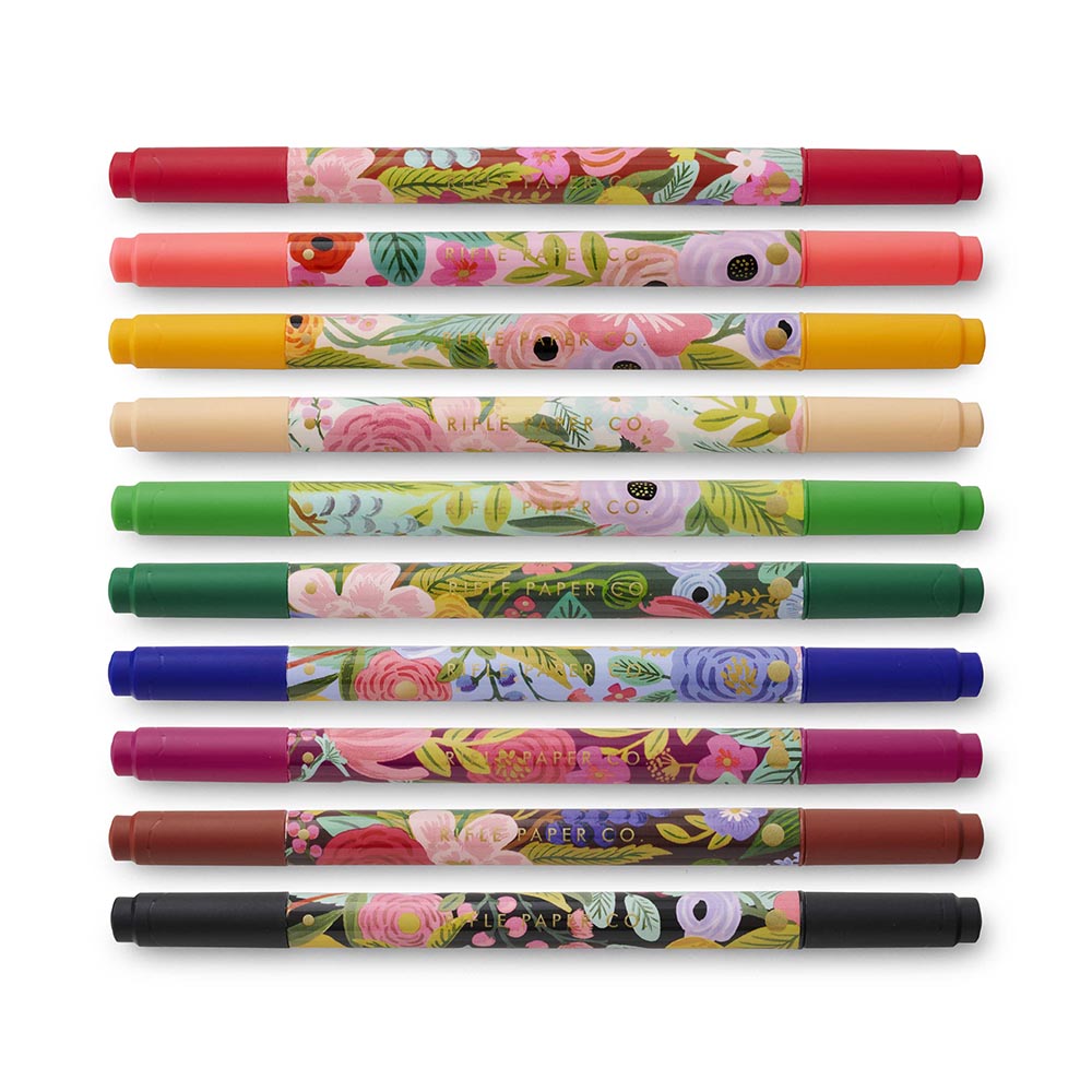 Set de 10 marcadores doble punta Garden Party - Rifle Paper co.