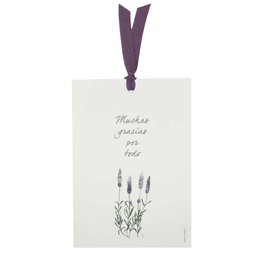 Tag A5 Lavender Watercolor "Thank You Very Much"