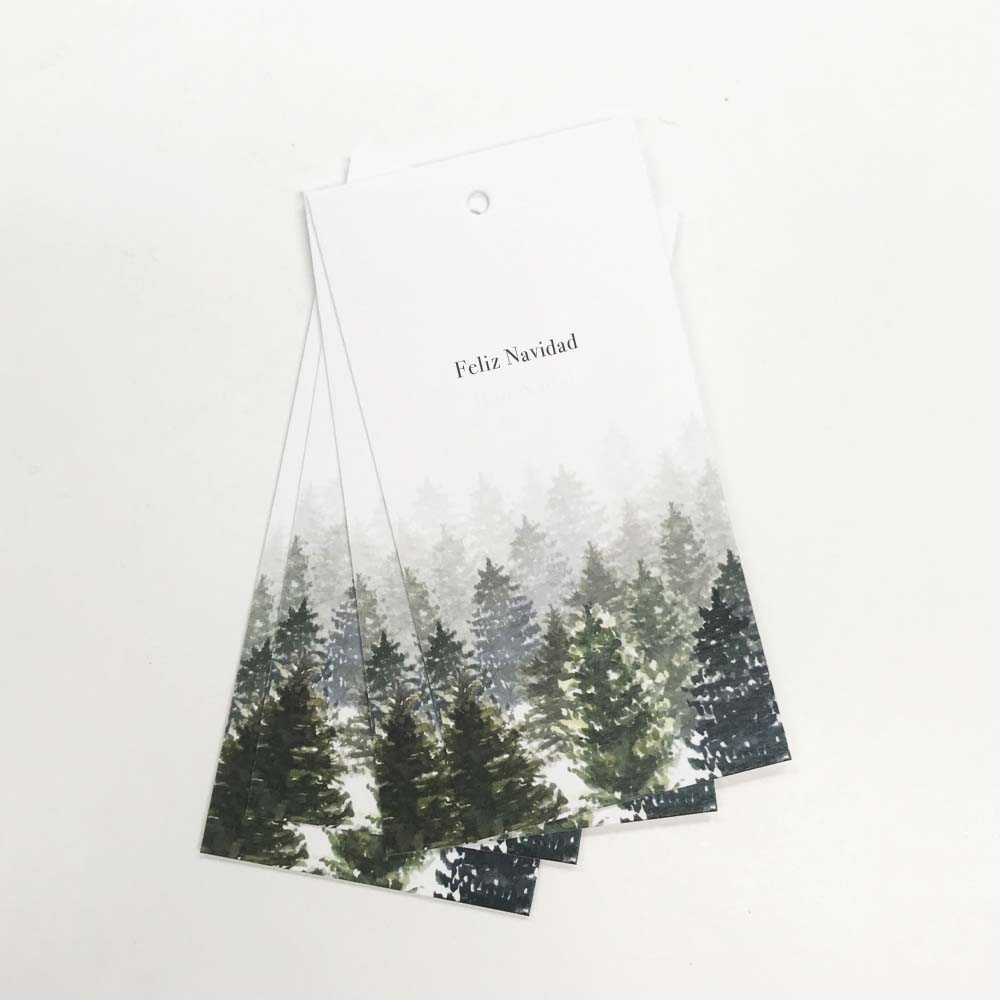 Tag Bosque Niebla "Feliz Navidad" (4 unidades)