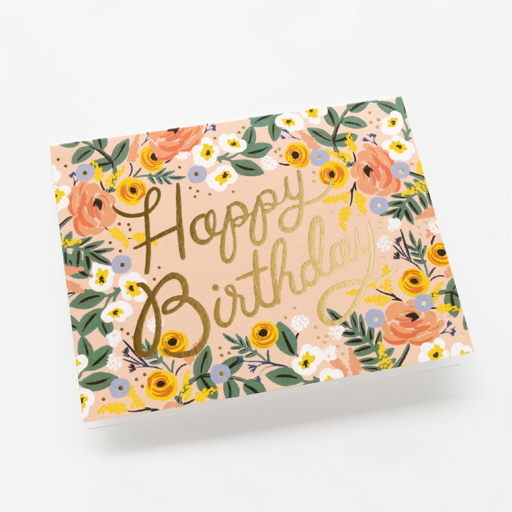Postal Cumpleaños Rosé Birthday Card - Rifle Paper
