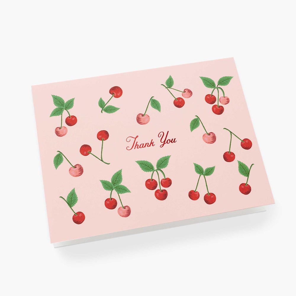 Cherries Thank You Postcard - Rifle Paper Co