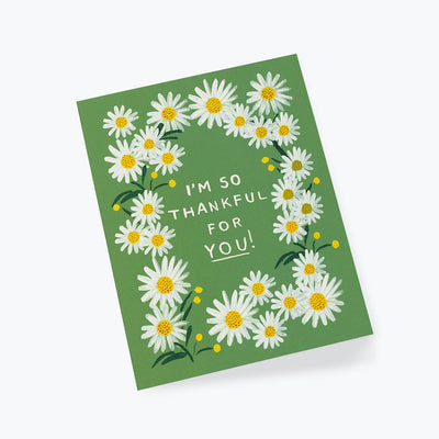 Tarjeta Postal Agradecimiento Daisies Thankful - Rifle Paper