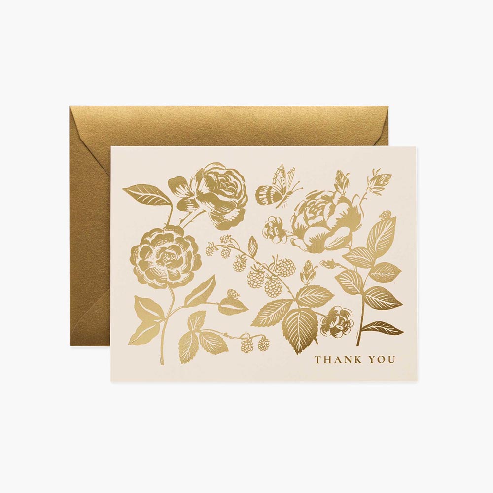 Targeta Postal Agraïment English Rose - Rifle Paper Co