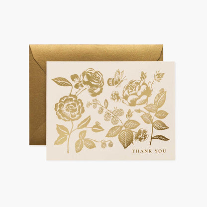 English Rose Thank You Postcard - Rifle Paper Co