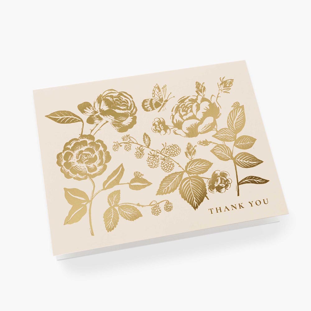 English Rose Thank You Postcard - Rifle Paper Co
