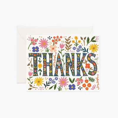 Tarjeta Postal Agradecimiento Floral Thanks - Rifle Paper