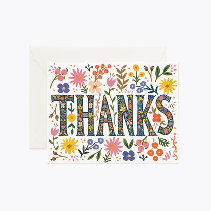 Floral Thank You Postcard - Rifle Paper