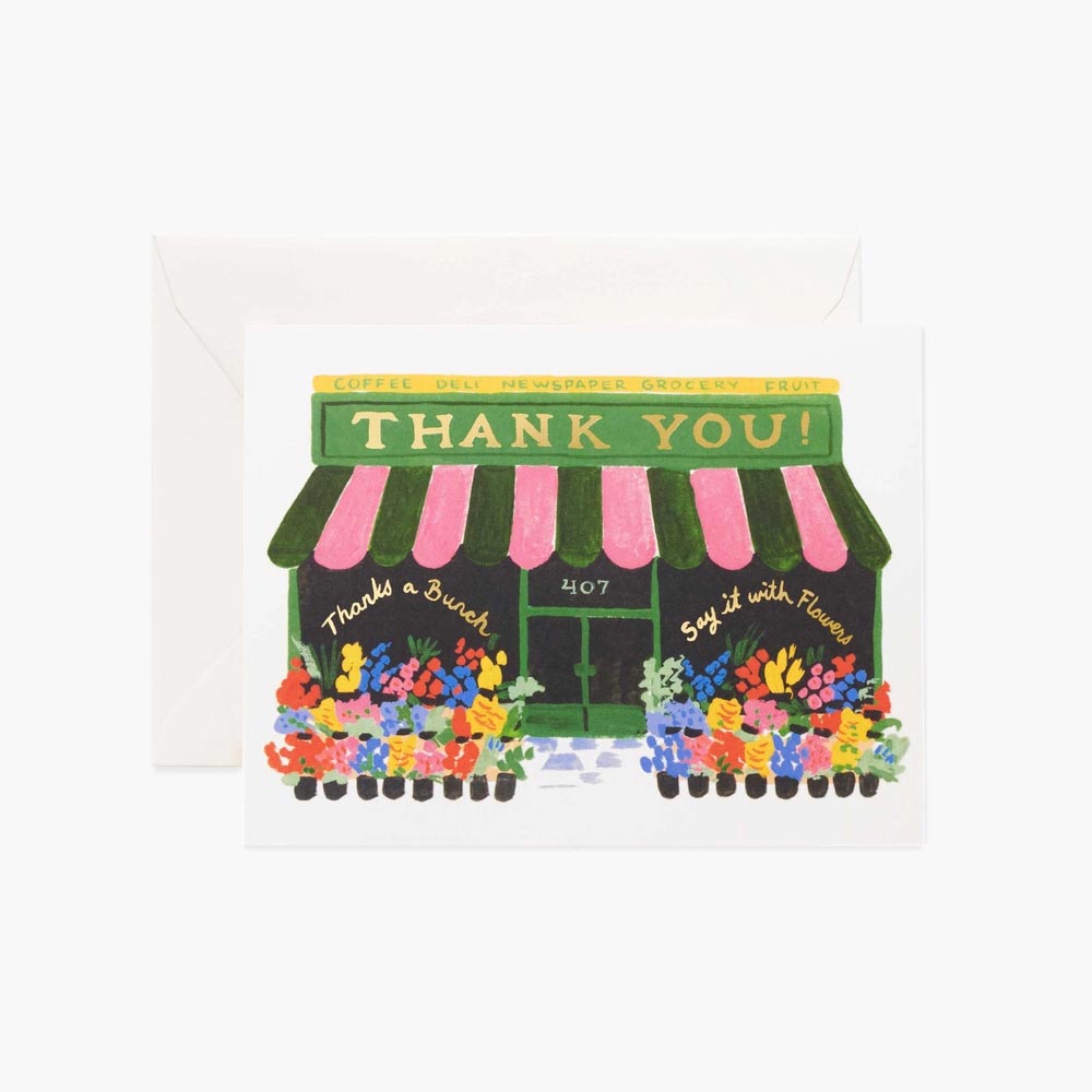 Flower Shop Thank You Postcard - Rifle Paper Co