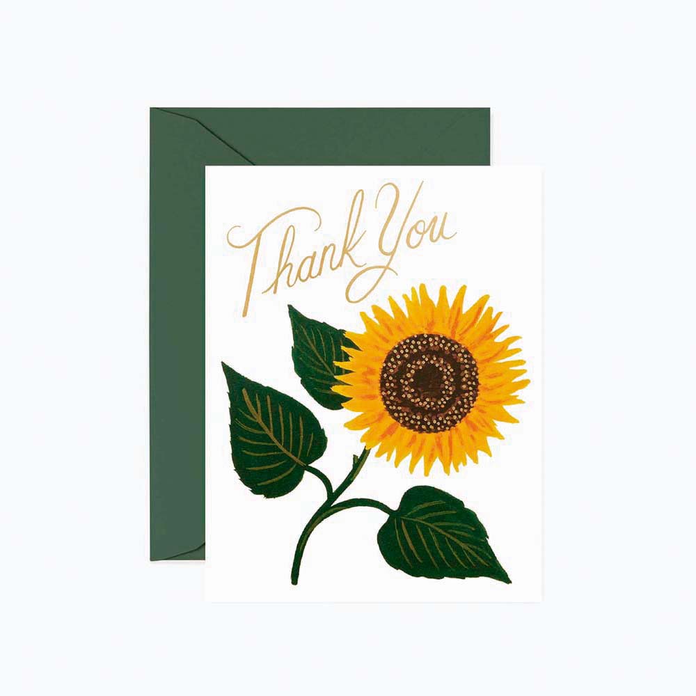 Targeta Postal Agraïment Gira-sol - Sunflower Thank You - Rifle Paper