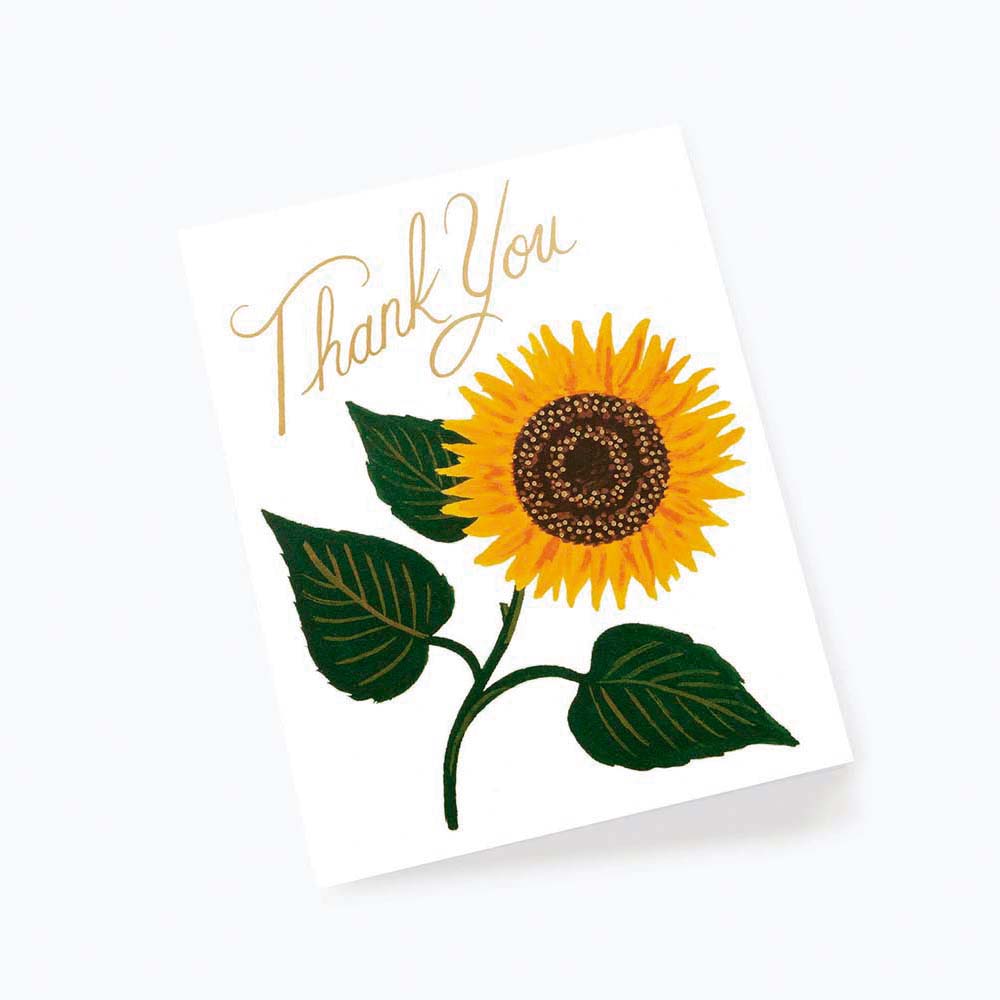 Targeta Postal Agraïment Gira-sol - Sunflower Thank You - Rifle Paper