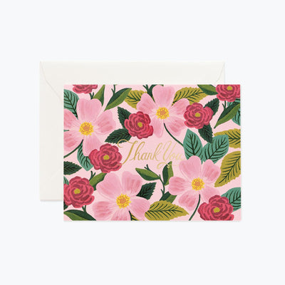 Rose Garden Thank You Postcard - Rifle Paper