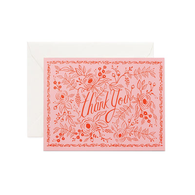 Tarjeta Postal Agradecimiento Rosé - Rifle Paper