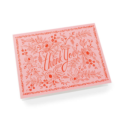 Tarjeta Postal Agradecimiento Rosé - Rifle Paper