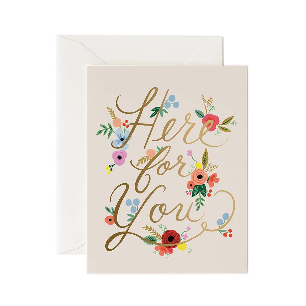 Tarjeta Postal Aliento - Floral Here Fore You - Rifle Paper